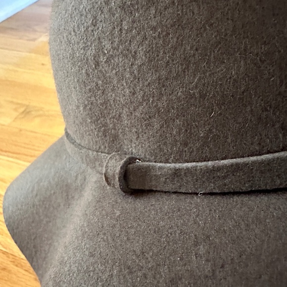 Wool Felt Brown Floppy Hat Round Womens - Picture 3 of 11